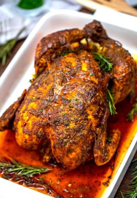 Garlic Butter Roasted Chicken with Herbs
