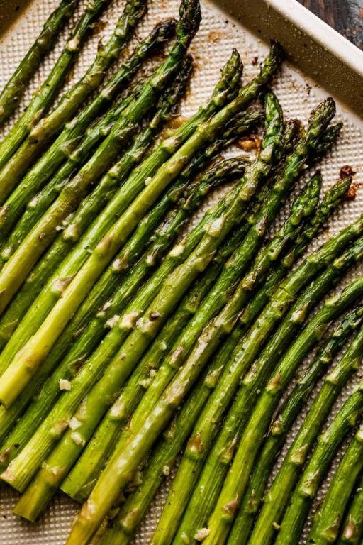 Garlic Butter Roasted Frozen Asparagus