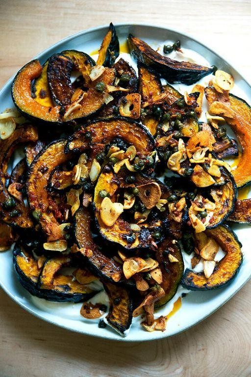 Garlic Butter Roasted Kabocha Squash