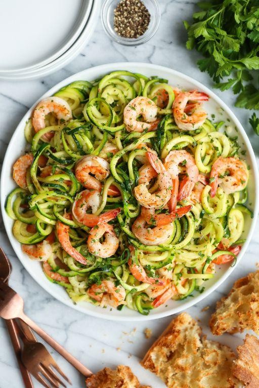 Garlic Butter Shrimp Zucchini Noodles