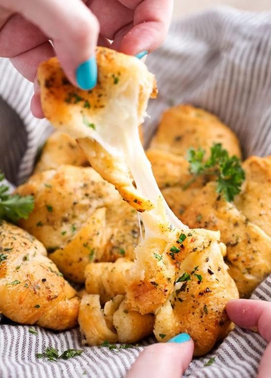 Garlic Herb and Cheese Stuffed Crescent Rolls