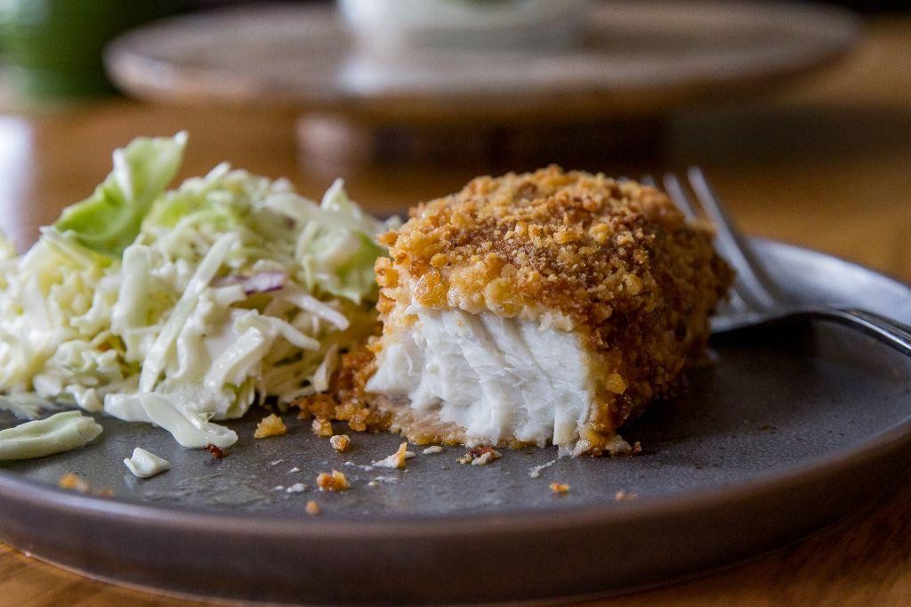Garlic Parmesan Air Fryer Halibut