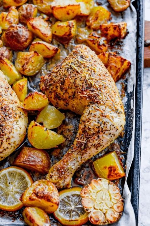 Garlic Parmesan Baked Chicken Leg Quarters