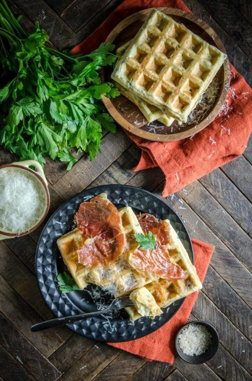 Garlic Parmesan Herb Waffles