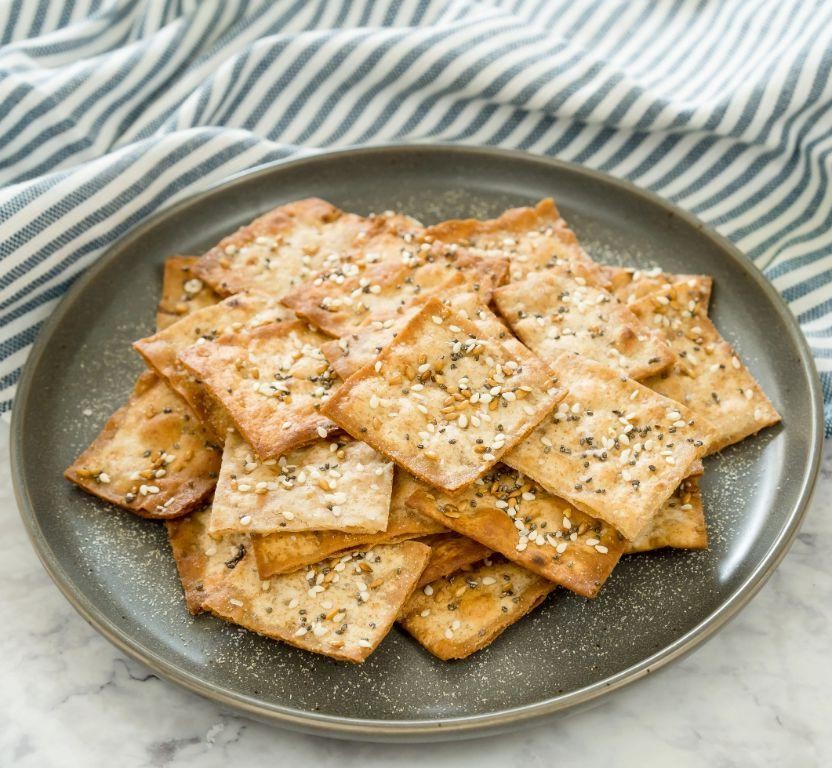 Garlic and Herb Lavosh Crackers