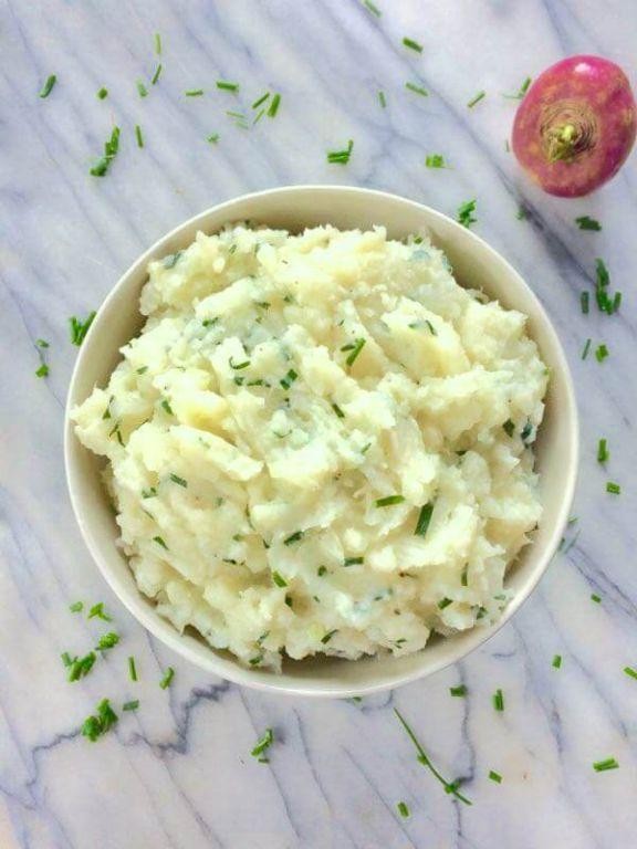 Garlic and Herb Mashed Turnips