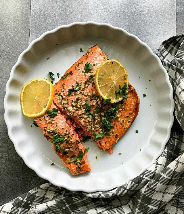 Garlic and Herb Roasted Salmon