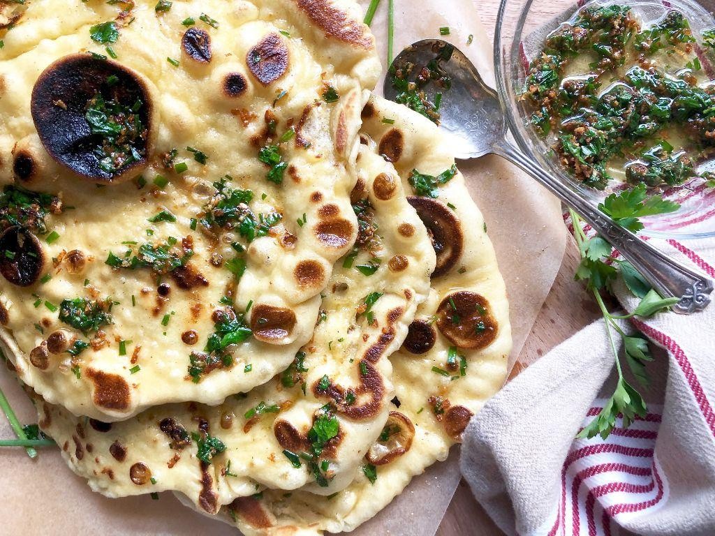 Garlic and Rosemary Mini Naan