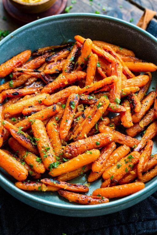 Garlic honey butter roasted carrots