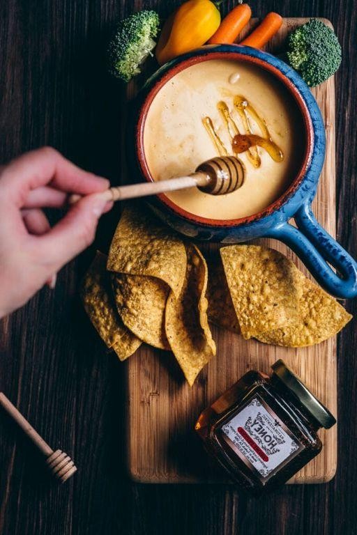Ghost Pepper Queso with Tortilla Chips