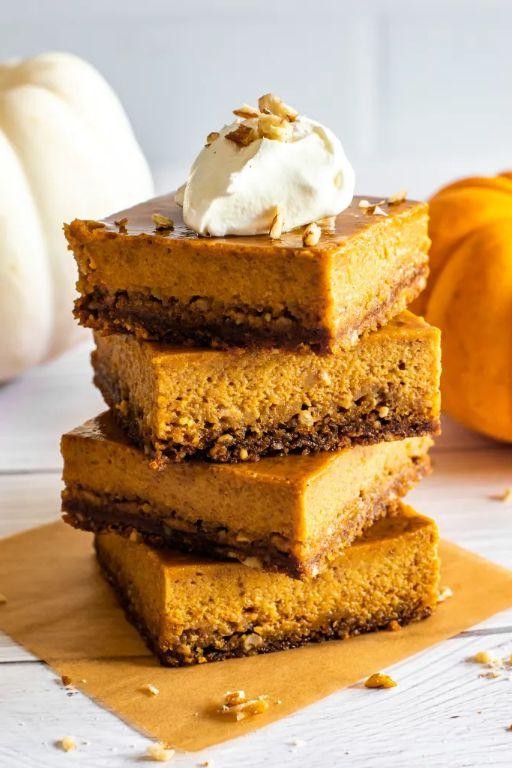 Gingerbread Pumpkin Pie Squares