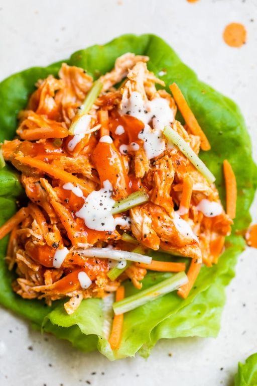 Gluten Free Buffalo Chicken Lettuce Wraps