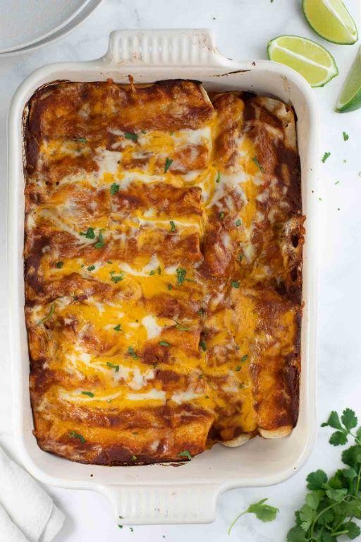 Gluten Free Chicken Enchiladas with Corn Tortillas