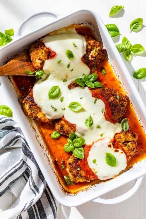 Gluten Free Chicken Parmesan with Almond Flour
