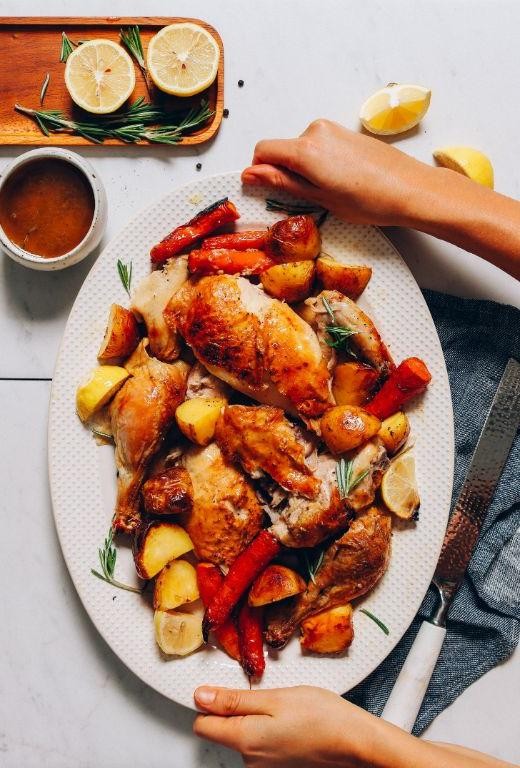 Gluten Free Herb Roasted Chicken with Vegetables