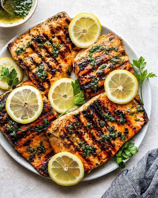 Gluten Free Lemon Herb Grilled Salmon