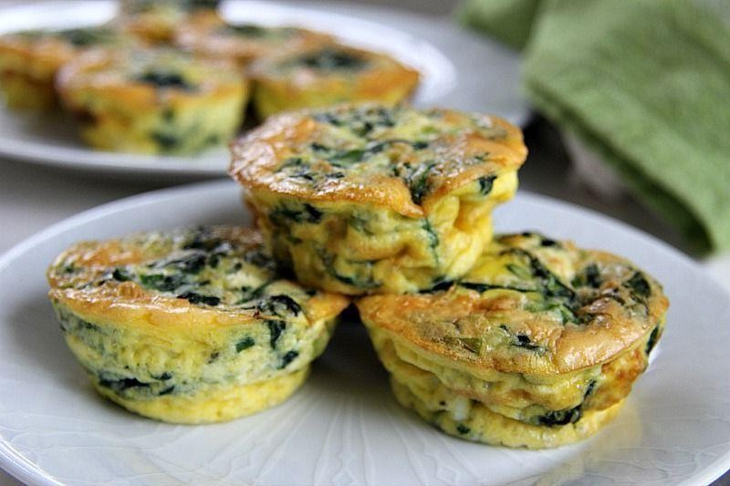 Gluten Free Mini Quiches with Spinach and Feta
