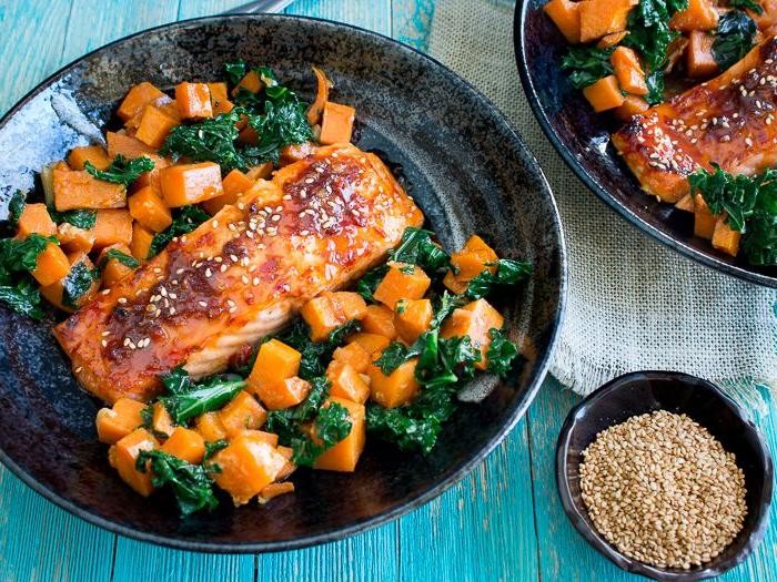 Gluten Free Salmon and Sweet Potato Hash