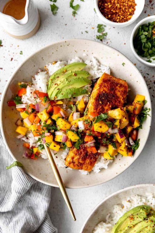 Gluten Free Salmon with Mango Salsa