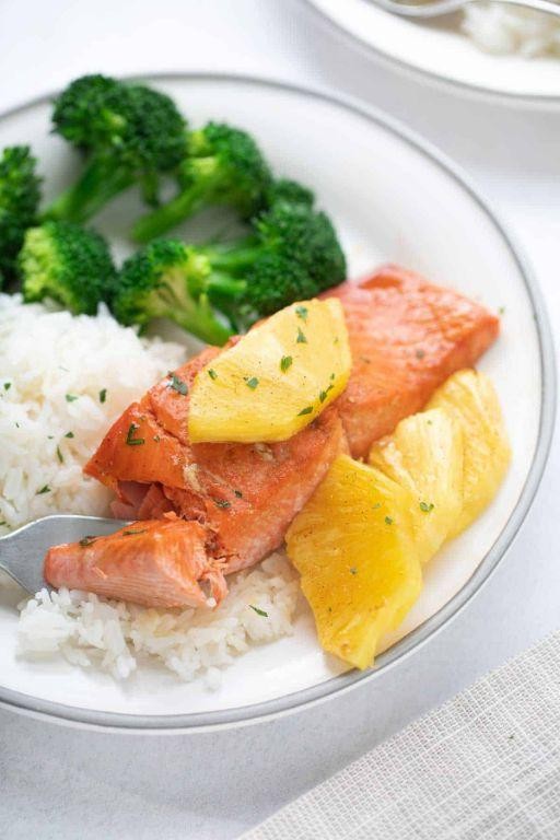 Gluten Free Salmon with Pineapple Glaze