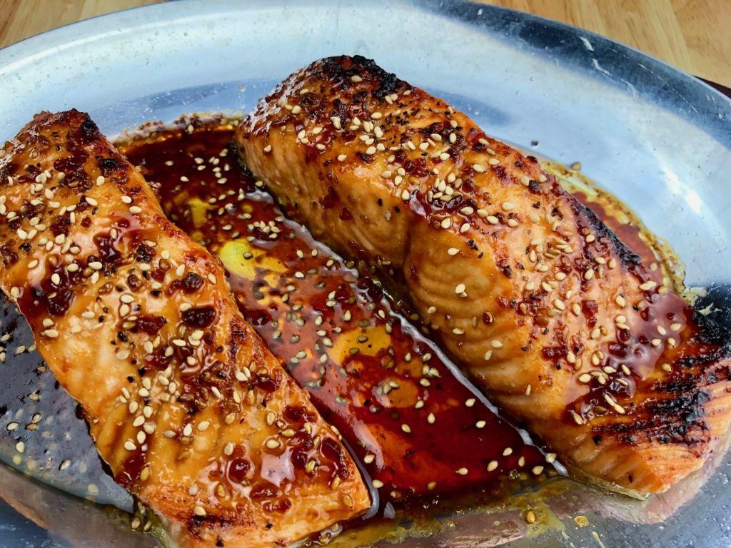 Gluten Free Teriyaki Salmon with Sesame Seeds