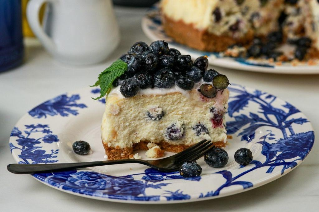 Gluten-Free Lemon Blueberry Cheesecake