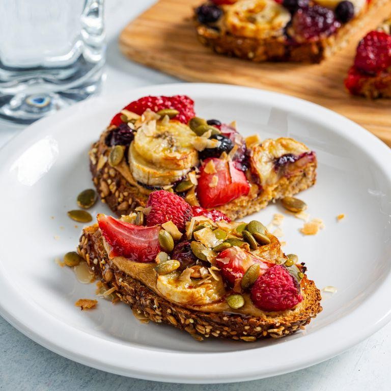 Golden Berry and Almond Butter Toast