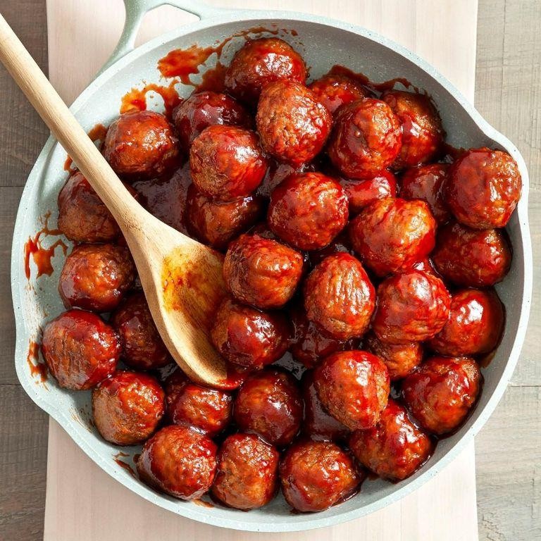 Grape Jelly Chili Meatballs