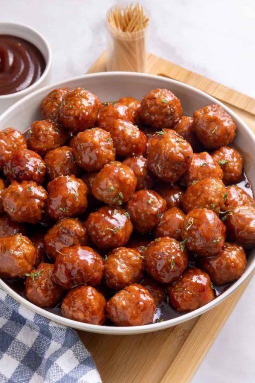 Grape Jelly Maple Bacon Meatballs