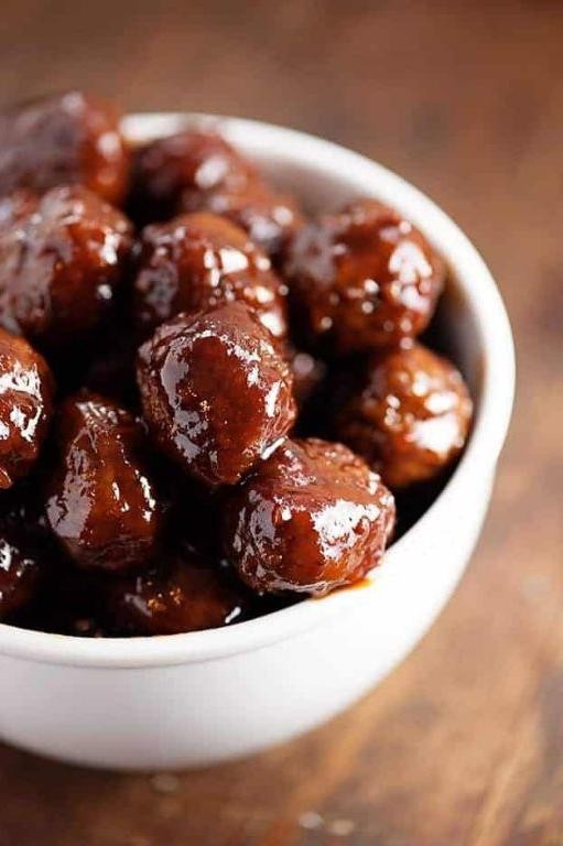 Grape Jelly Teriyaki Meatballs