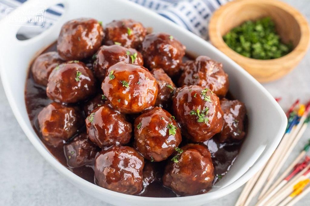 Grape Jelly and Mustard Glazed Meatballs