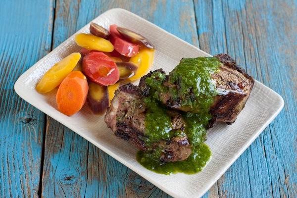 Grass-Fed Lamb Chops with Mint Sauce