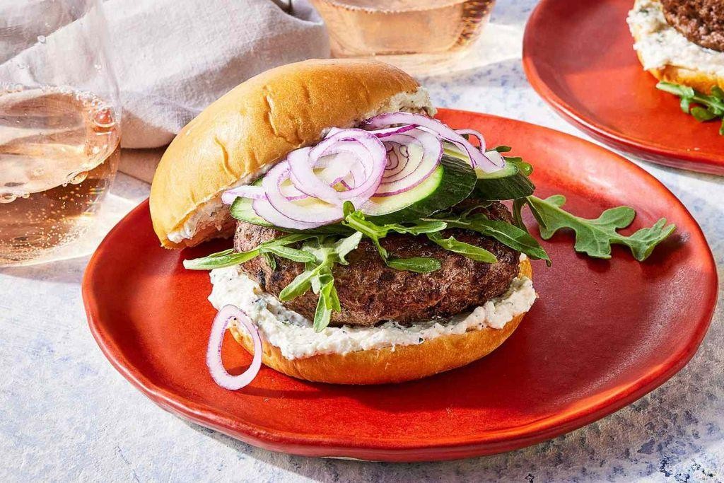 Greek Lamb Feta Hamburger Patty
