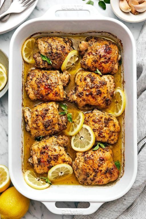 Greek Lemon Oregano Chicken Thighs