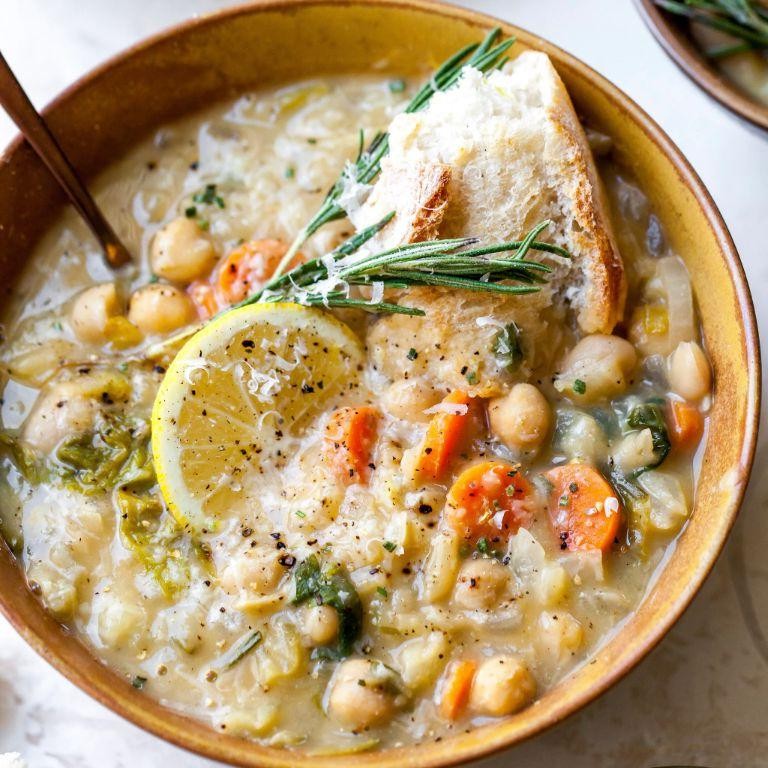 Greek Lemon and Bean Soup