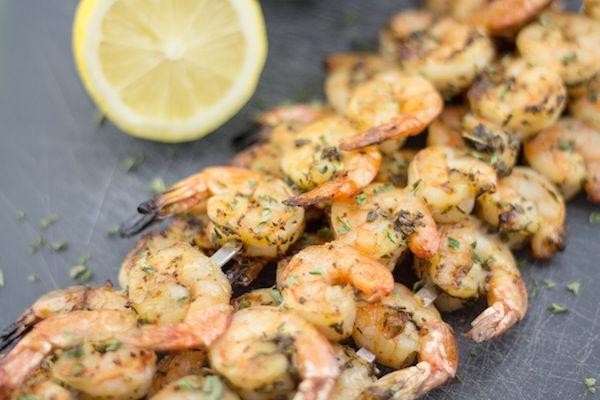Greek Lemon and Oregano Boiled Shrimp