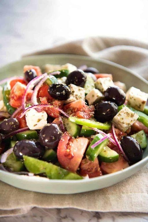 Greek Salad with Feta and Olives