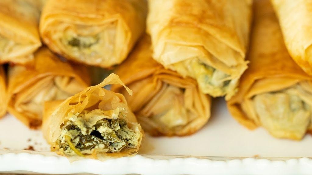 Greek Spinach and Feta Phyllo Rolls