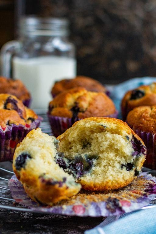 Greek Yogurt Blueberry Muffins
