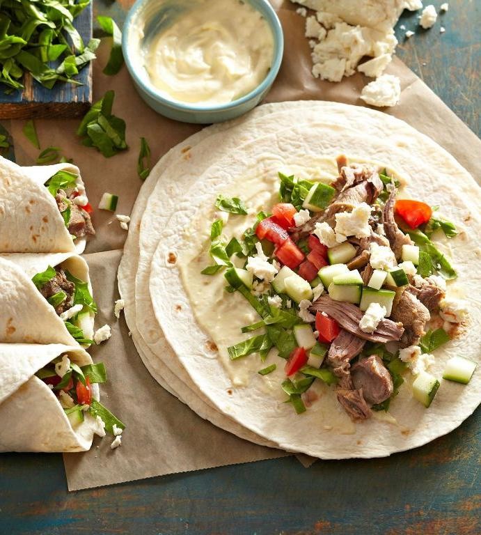 Greek-Style Lamb Burrito