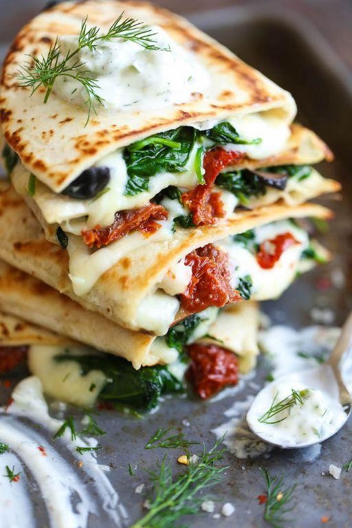 Greek-Style Quesadilla with Feta