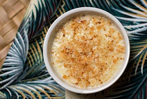Green Banana and Coconut Pudding