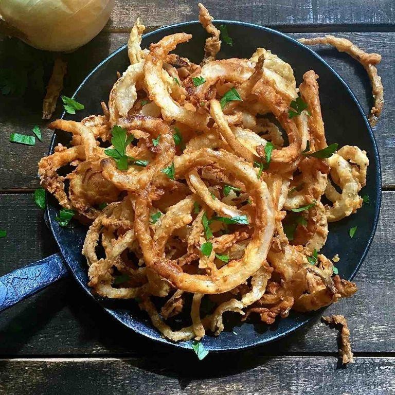 Griddle-Fried Onion Rings