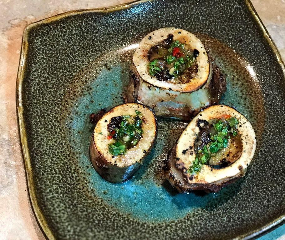 Grilled Bone Marrow with Chimichurri Sauce