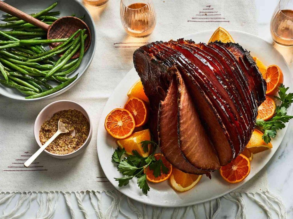 Grilled Ham Steak with Apple Cider Glaze