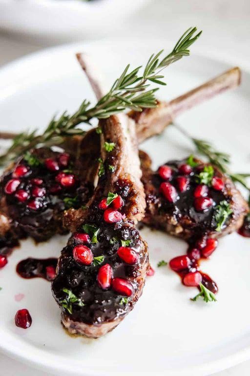 Grilled Lamb Chops with Pomegranate Molasses Marinade