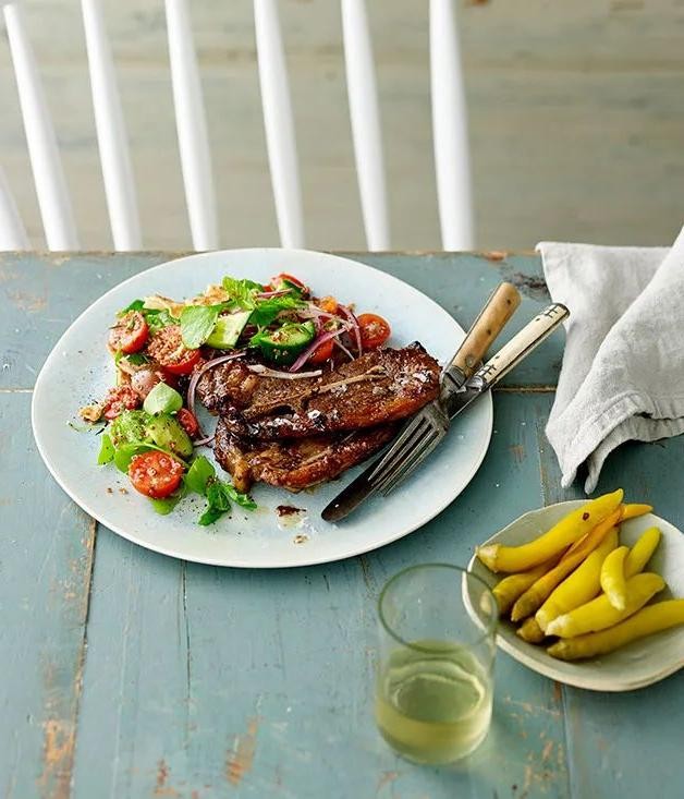 Grilled Lamb Chops with Sumac and Mint