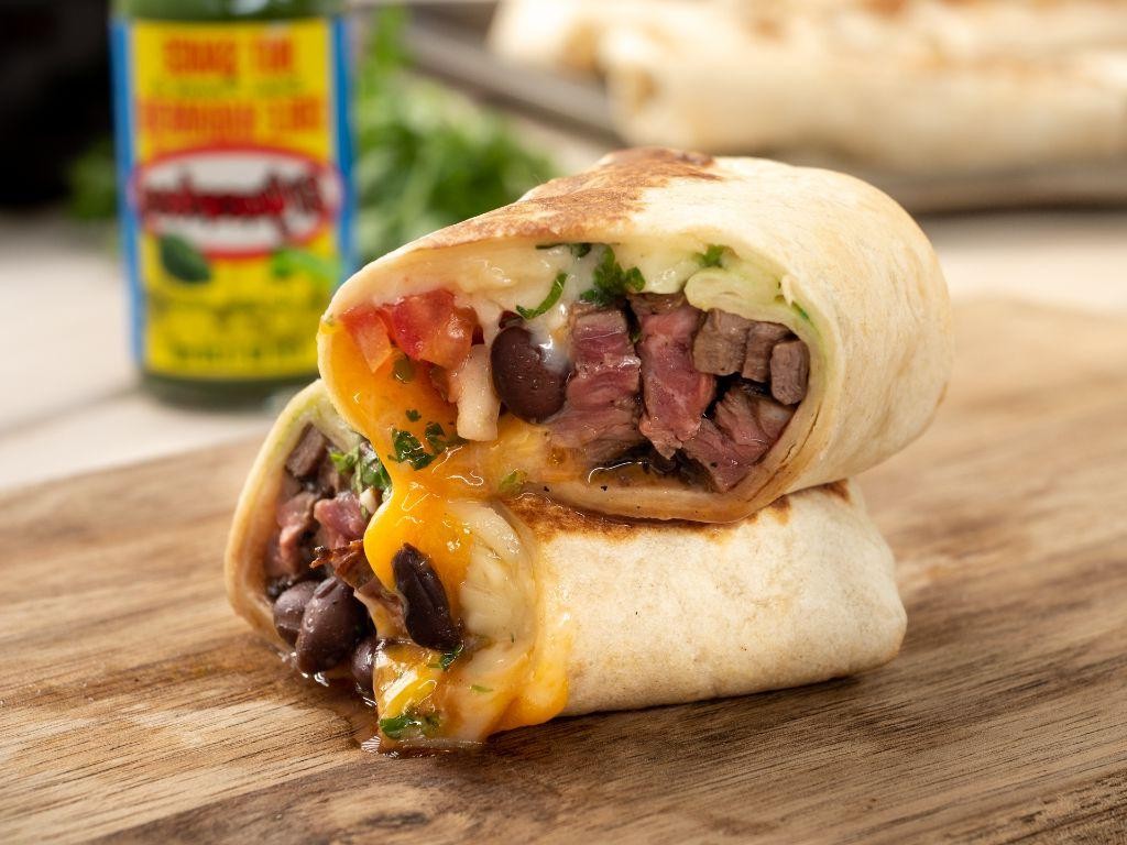 Grilled Steak and Pepper Burrito