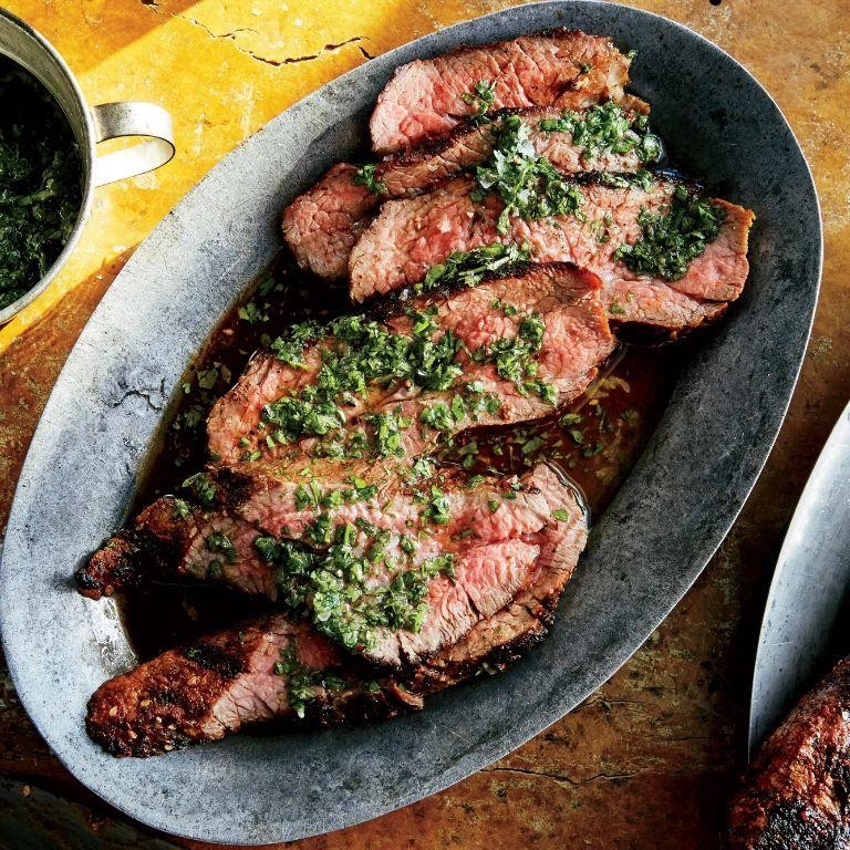 Grilled Tri Tip Steak with Chimichurri Sauce