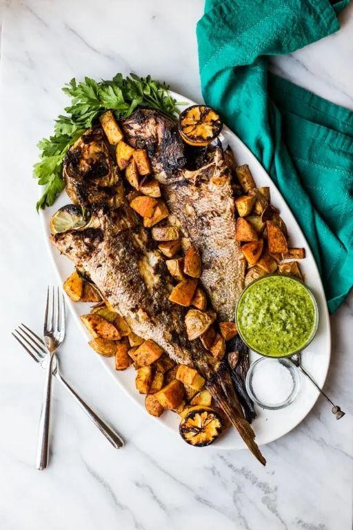 Grilled Yellow Tail Snapper with Chimichurri Sauce
